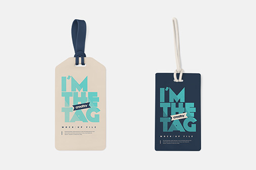 Free for personal and commercial use. Free Luggage Tag Mockup Download Psd Template