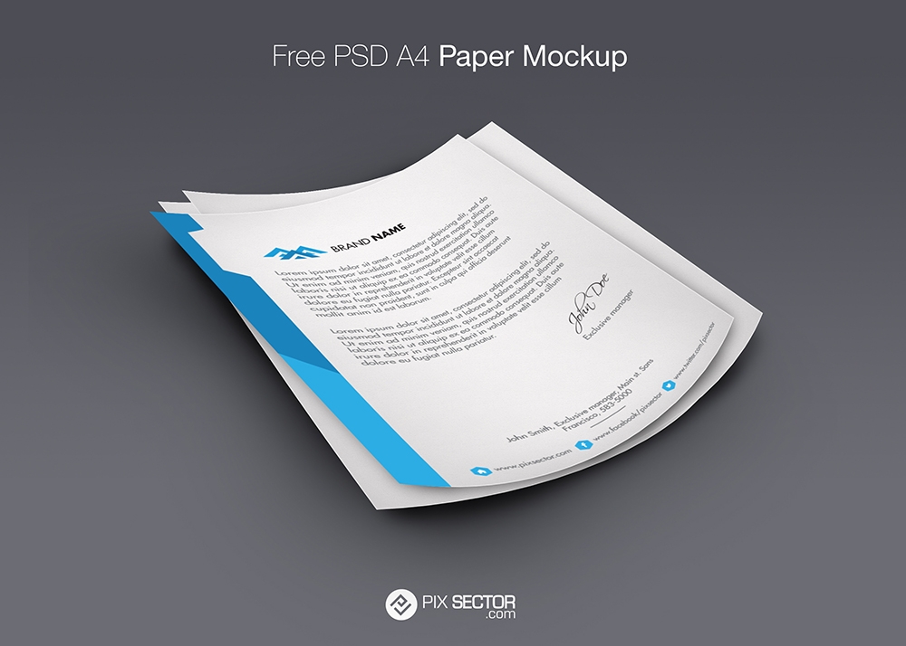 If you ever want a combination of letterhead and business card then this free mockup is for you. Letterhead Mockup Psd Free Pixsector