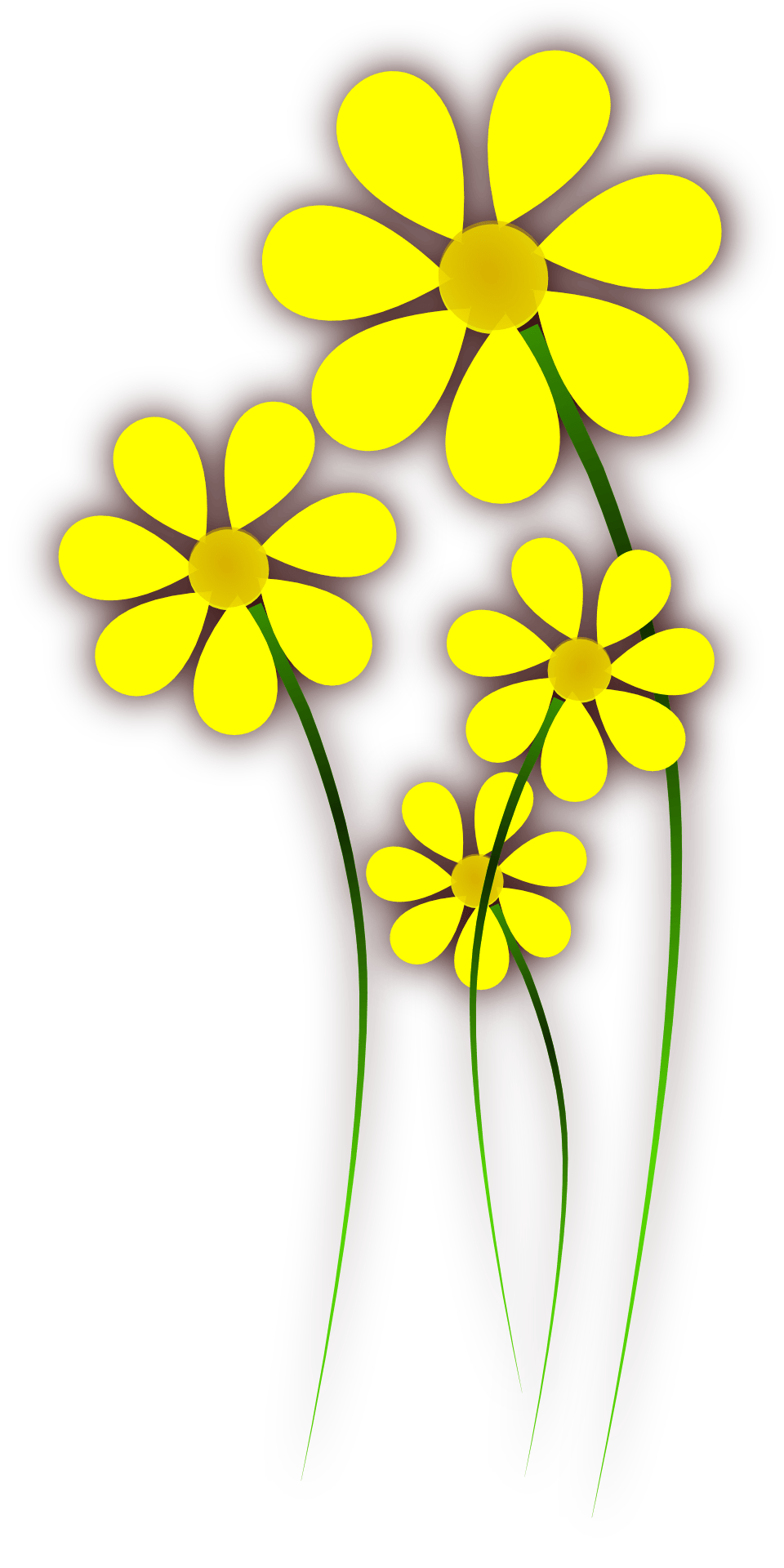 Flowers play a big role in our lives. Yellow Flowers Drawing Free Image Download