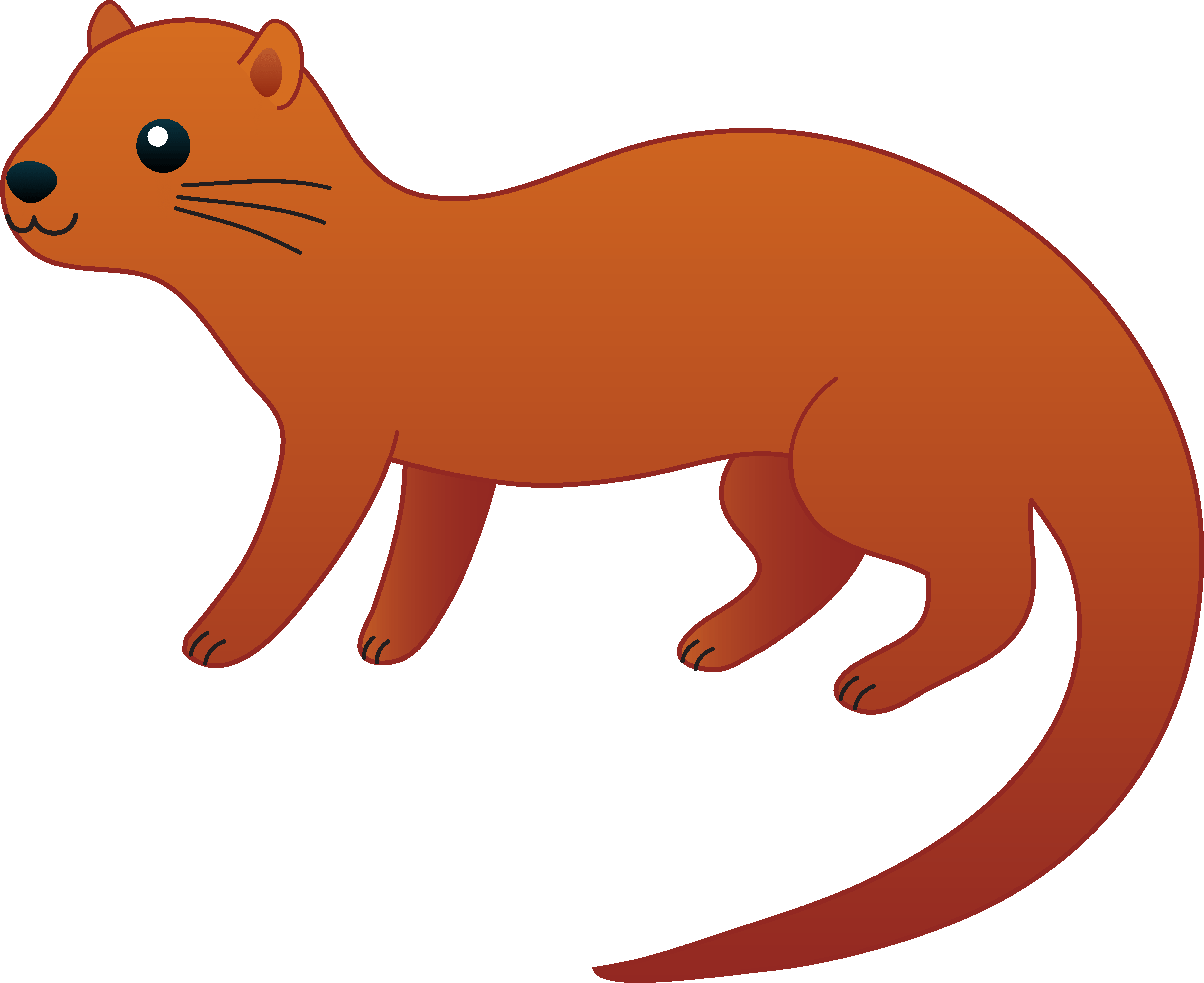 Adding the ear and two more legs. Cartoon Otter Drawing Free Image Download