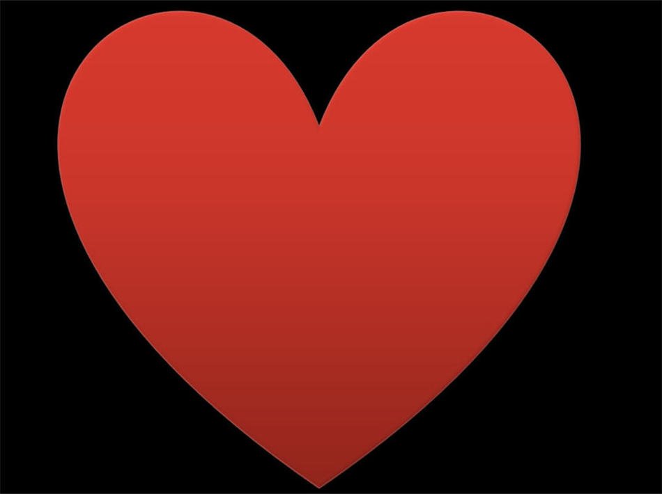 A big heart in the middle of the pink background picture. Red Heart At Black Background Free Image Download