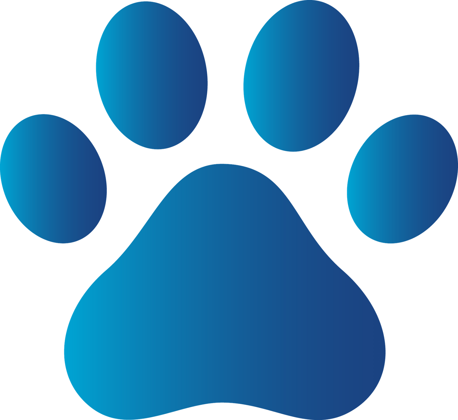 Illustration Of Blue Dog Paw Print Free Image Download