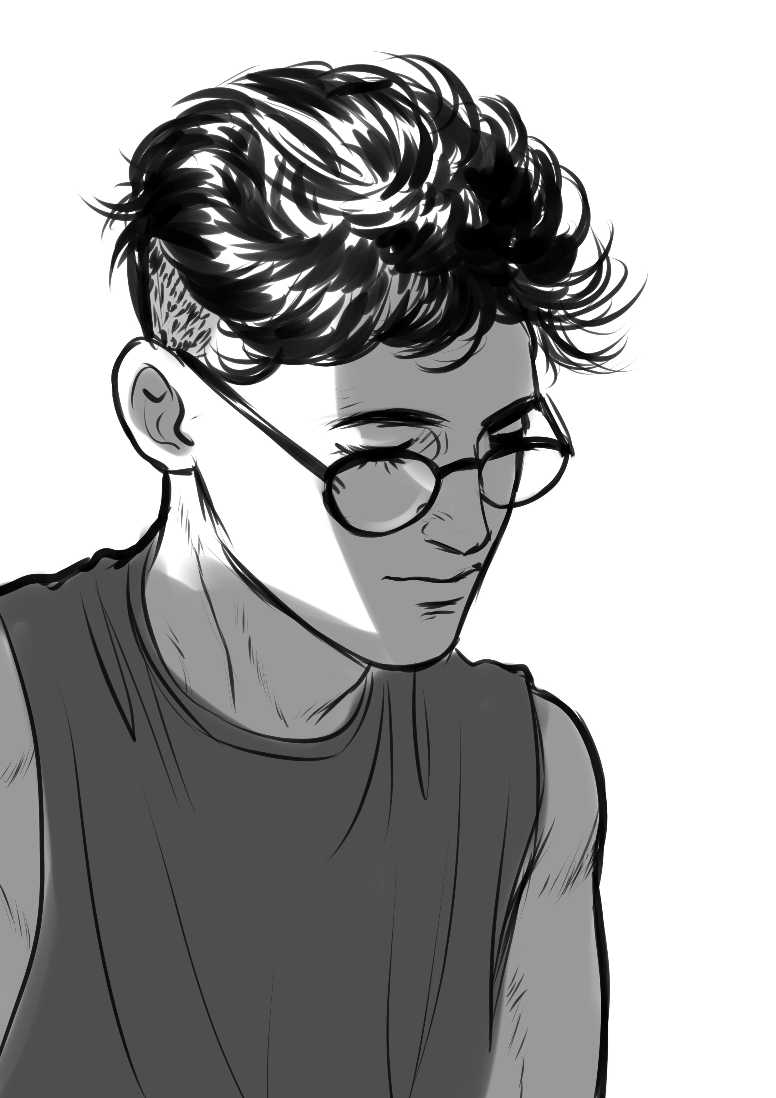 Landscape can include any outdoor scene from wilderness and farmland thro. Anime Style Drawing Portrait Of Handsome Young Boy Free Image Download