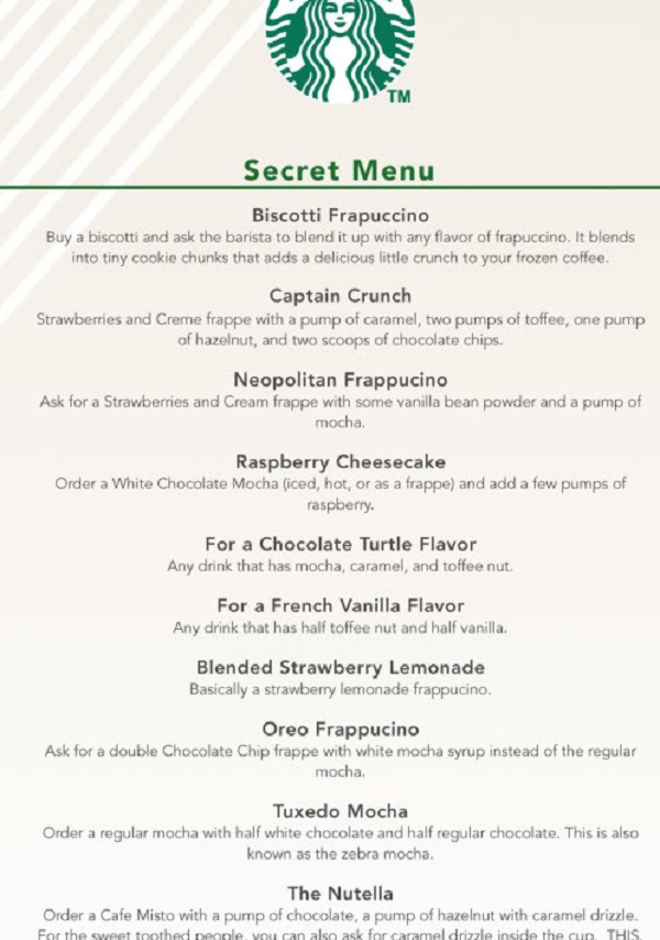 Starbucks Secret Menu Mint White Chocolate Crumble Frappuccino 
