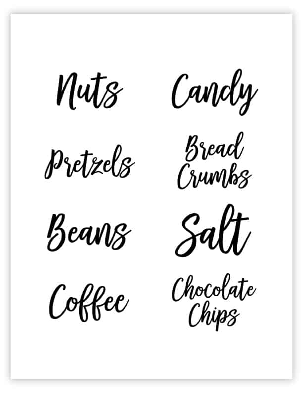 free printable pantry labels labels for food storage