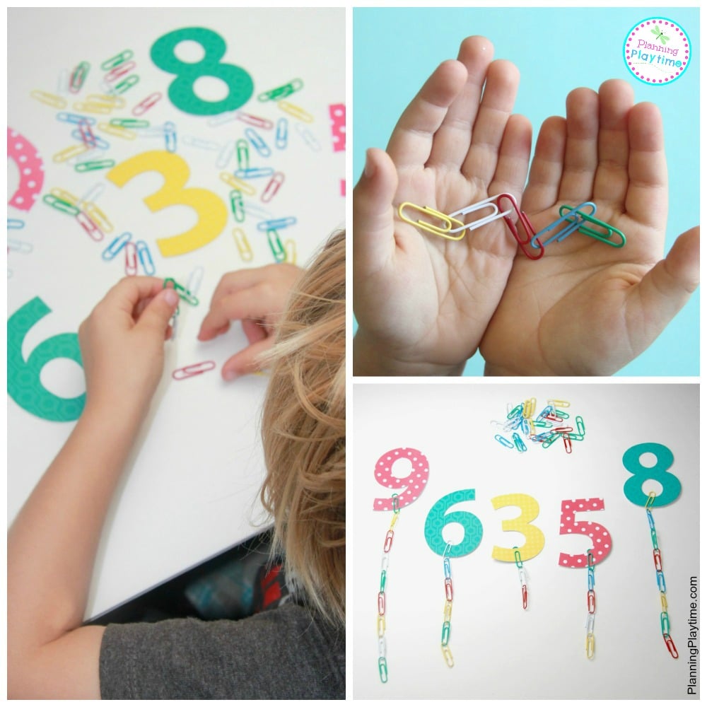Paperclip Chain Preschool Counting Activity Planning Playtime