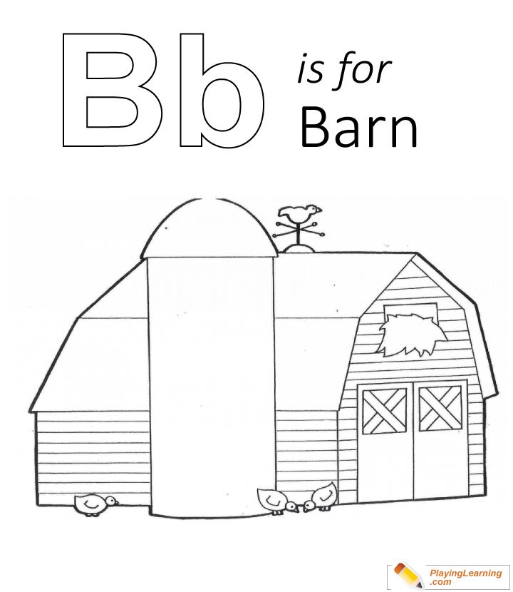 We've got you covered with free barn coloring pages and fascinating barn . B Is For Barn Coloring Page 01 Free B Is For Barn Coloring Page