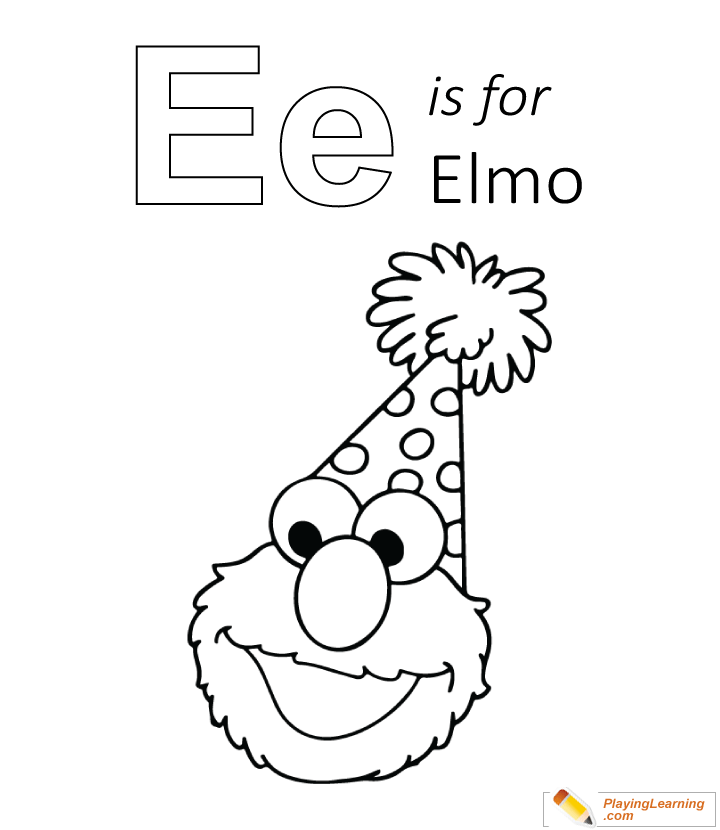 Discover free fun coloring pages inspired by sesame street. E Is For Elmo Coloring Page 03 Free E Is For Elmo Coloring Page
