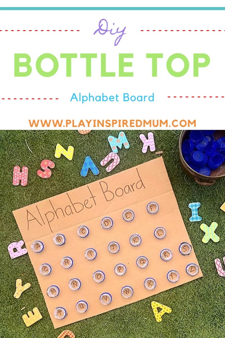 Diy Bottle Top Alphabet Board Play Inspired Mum