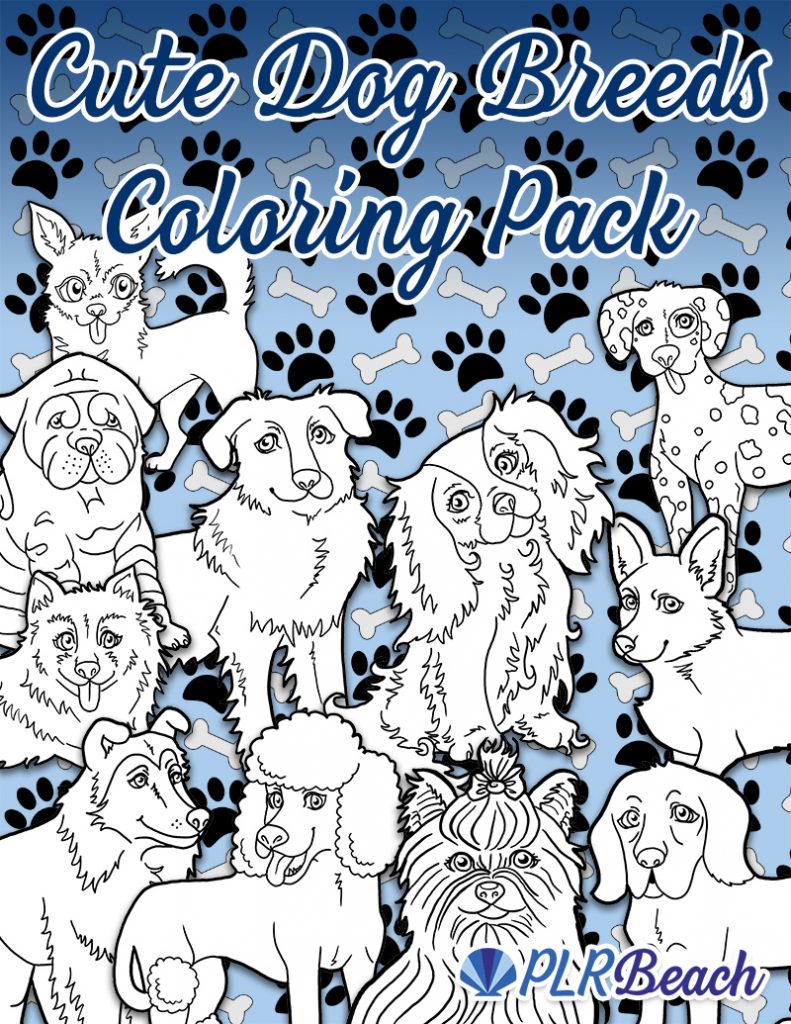 His breed is likely a samoyed, also known as the smiling . Cute Dog Breeds Coloring Pack 30 Images Plr Beach