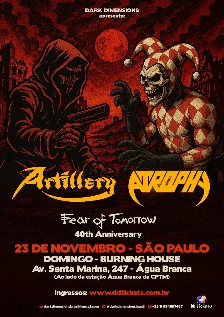 Artillery E Atrophy: Juntos num megashow em São Paulo.
