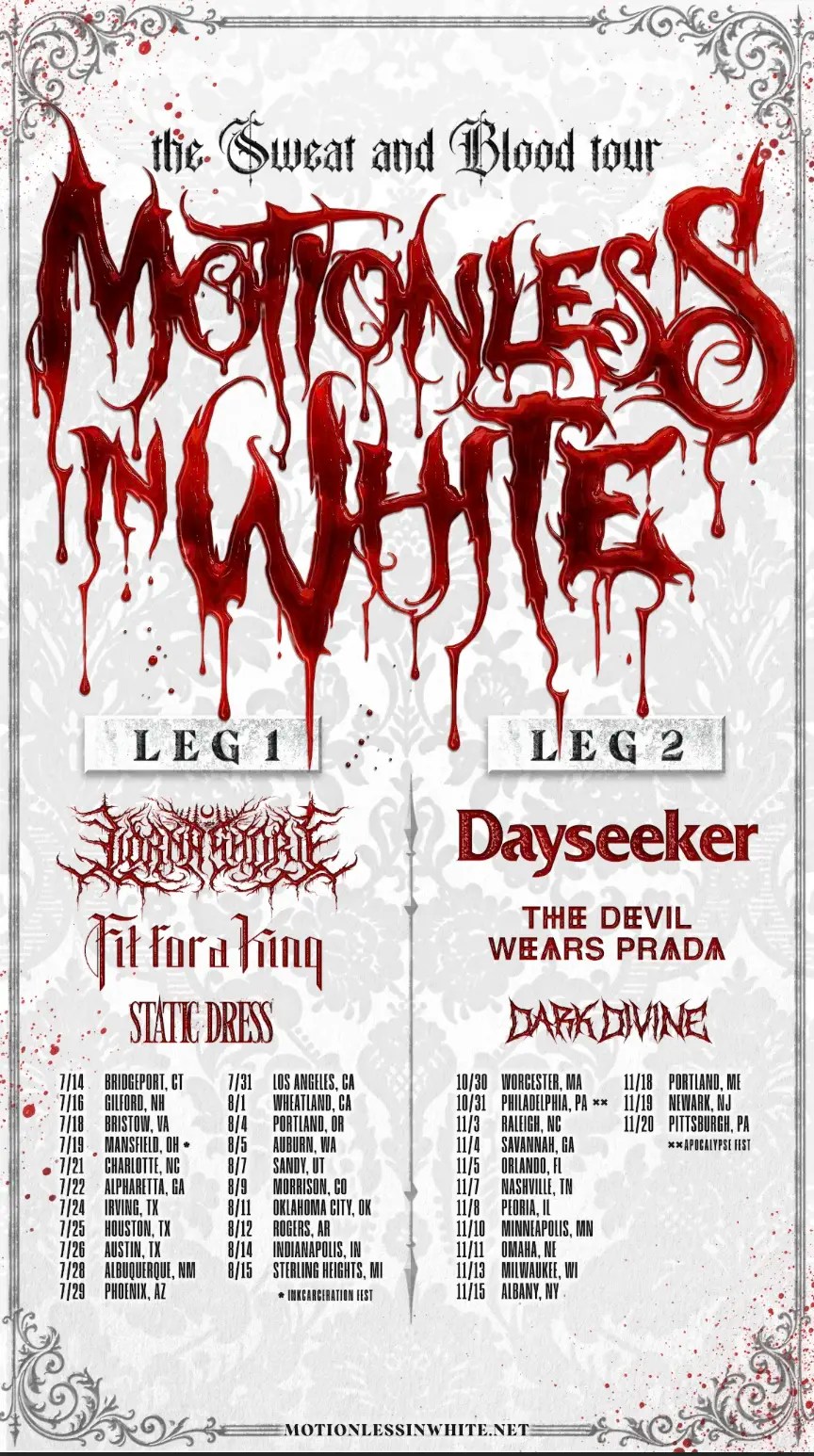 ⚡ Motionless In White: anuncia que lanzará su nuevo álbum Decades el 17 de julio vía Roadrunner Records.