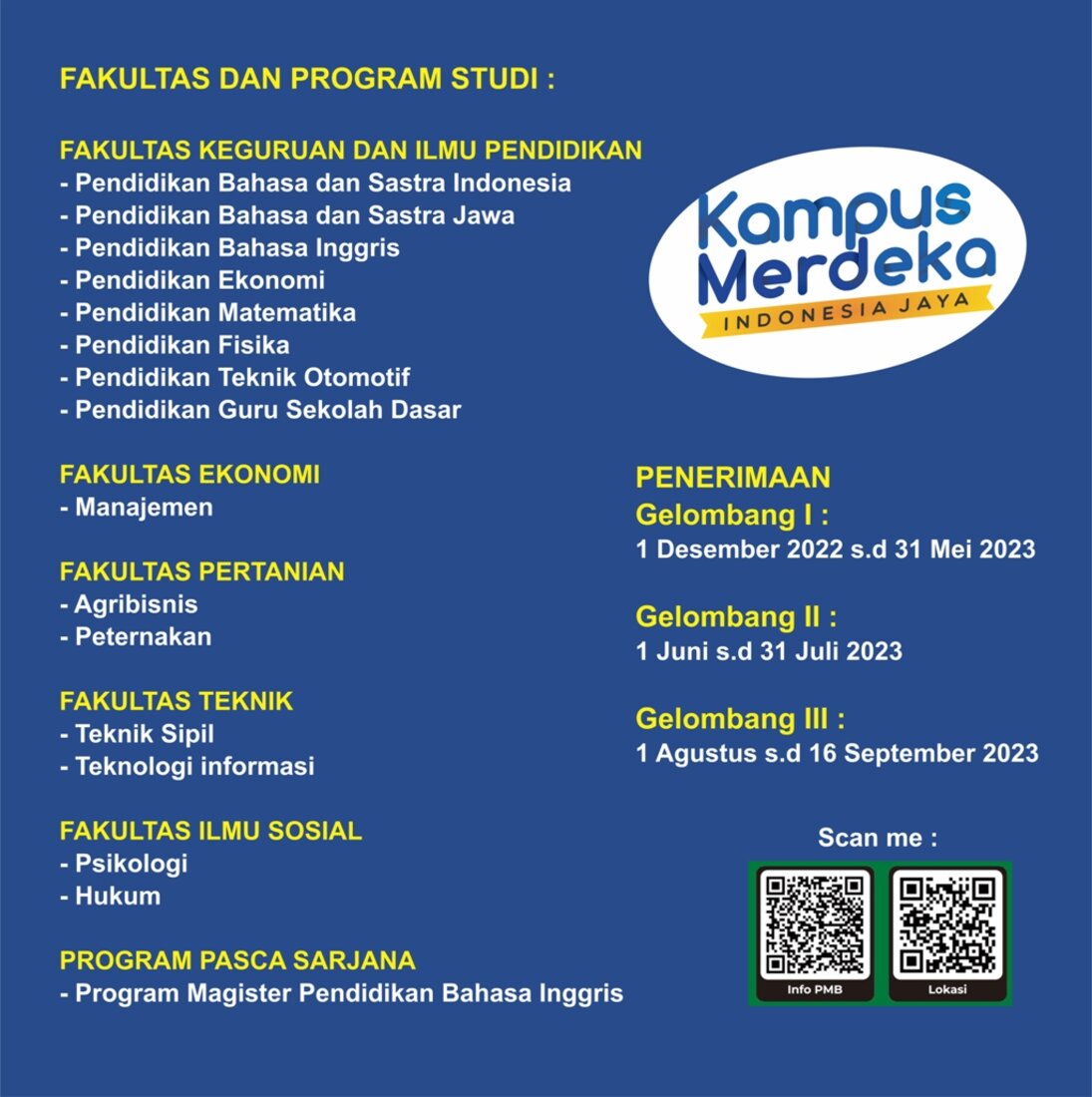 Penerimaan mahasiswa baru universitas muhammadiyah purwokerto. Pmb Universitas Muhammadiyah Purworejo 2022 2023