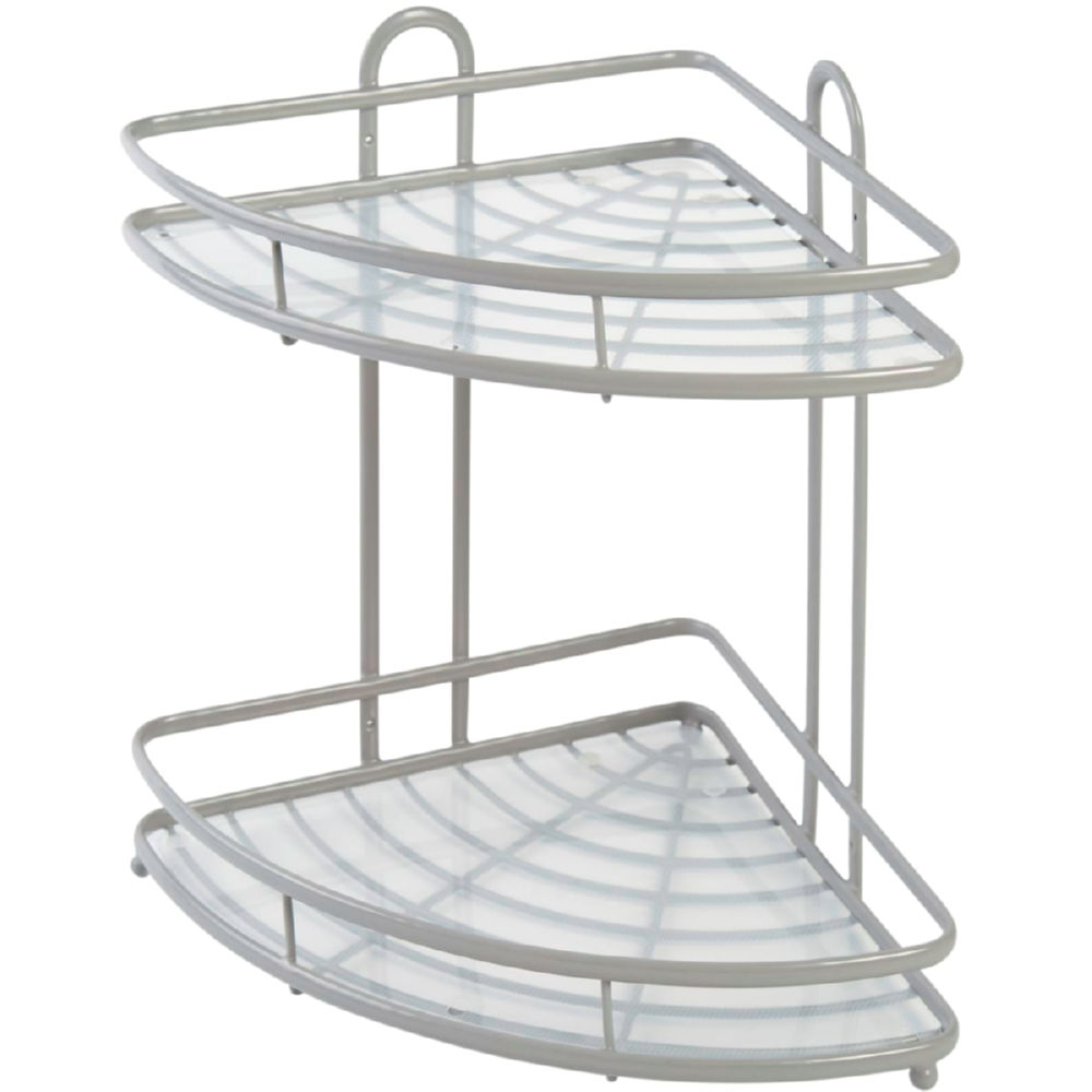 Полка двухъярусная подвесная b0931 2 крючка для ванной комнаты. Polka Dlya Vannoj Komnaty Termo Swr 1003 Dvuhyarusnaya Uglovaya Metall Cvet Seryj Kupit V Internet Magazine Poldoma V Ekaterinburge