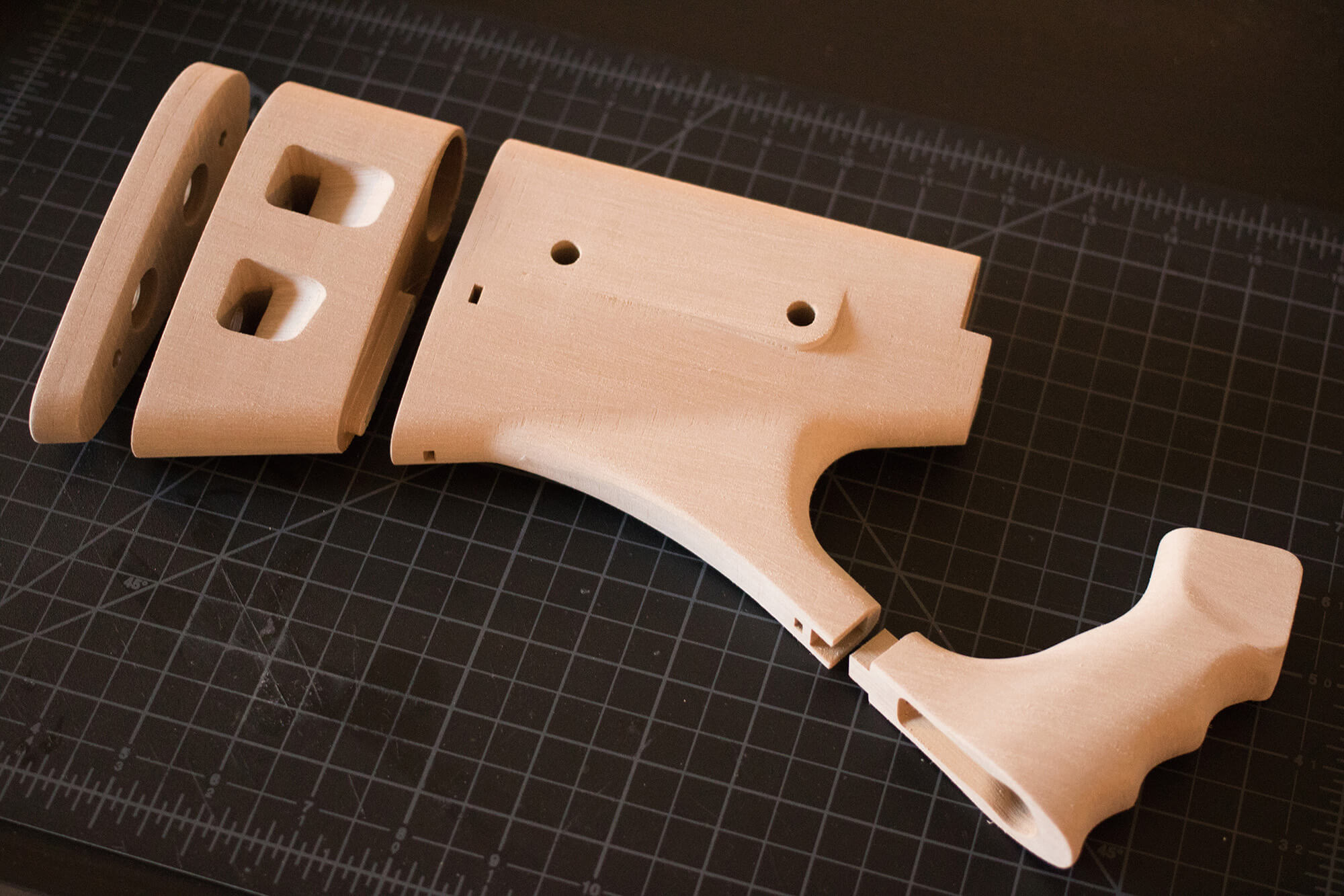 Serbu RN50 3D Printed Composite Wood Thumbhole Rifle Stock Polakium