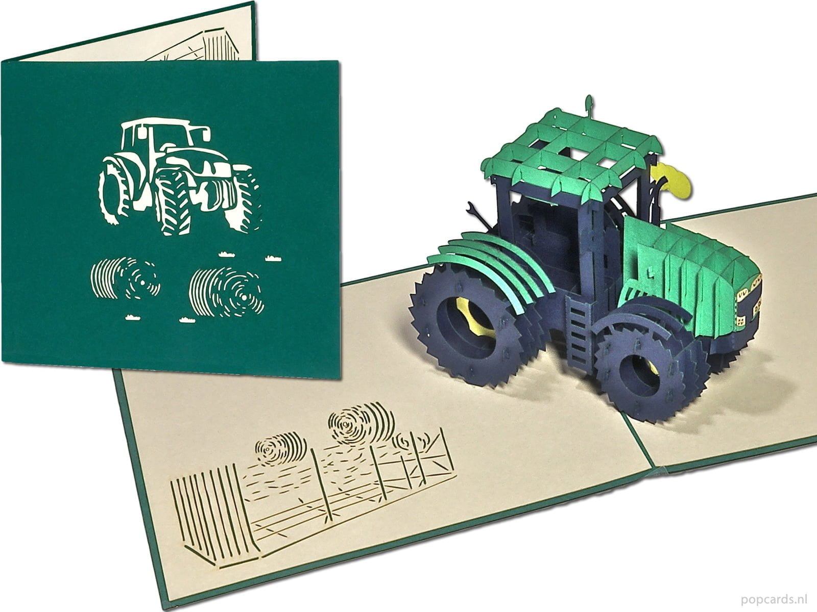 Biglietto Di Auguri Pop Up Per Allevamento Di Animali Da Allevamento Di Trattori Agricoli