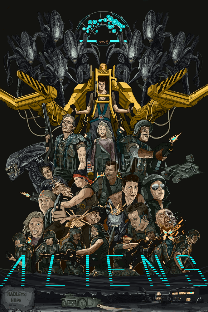 Fireteam elite, originally titled aliens: Aliens 1986 Posterspy