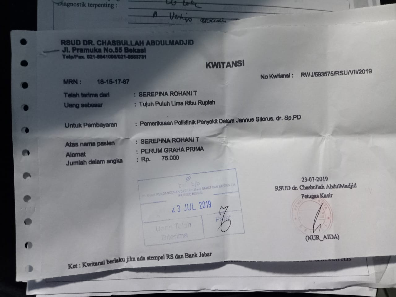 Saya yang bertanda tangan dibawah ini. Urus Surat Kematian Rsud Bekasi Minta Bayaran Kepada Anak Yatim Piatu Postkeadilan