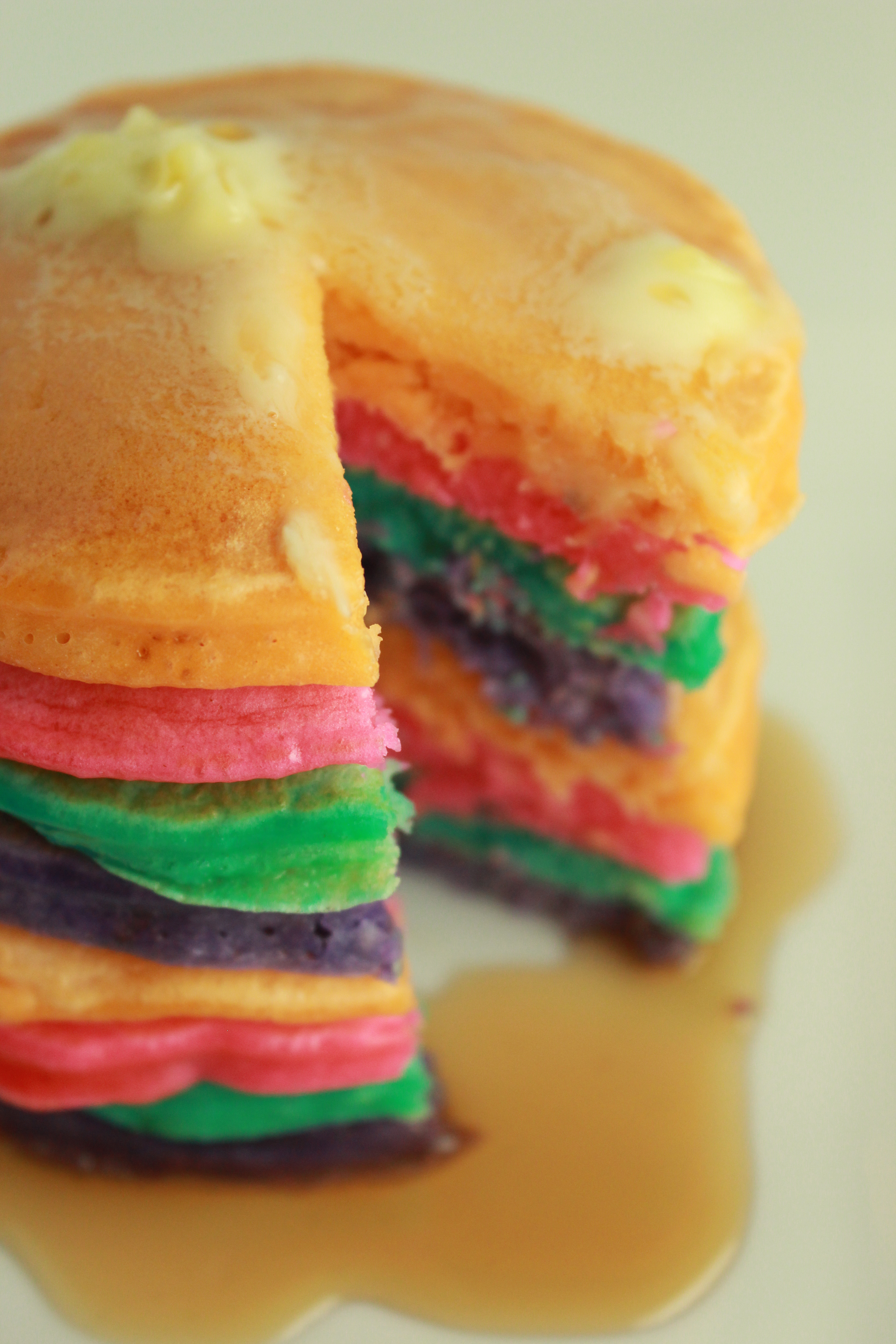 Rainbow Pancakes Practically Homemade