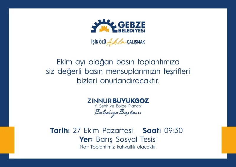 Basın toplantısı daveti!