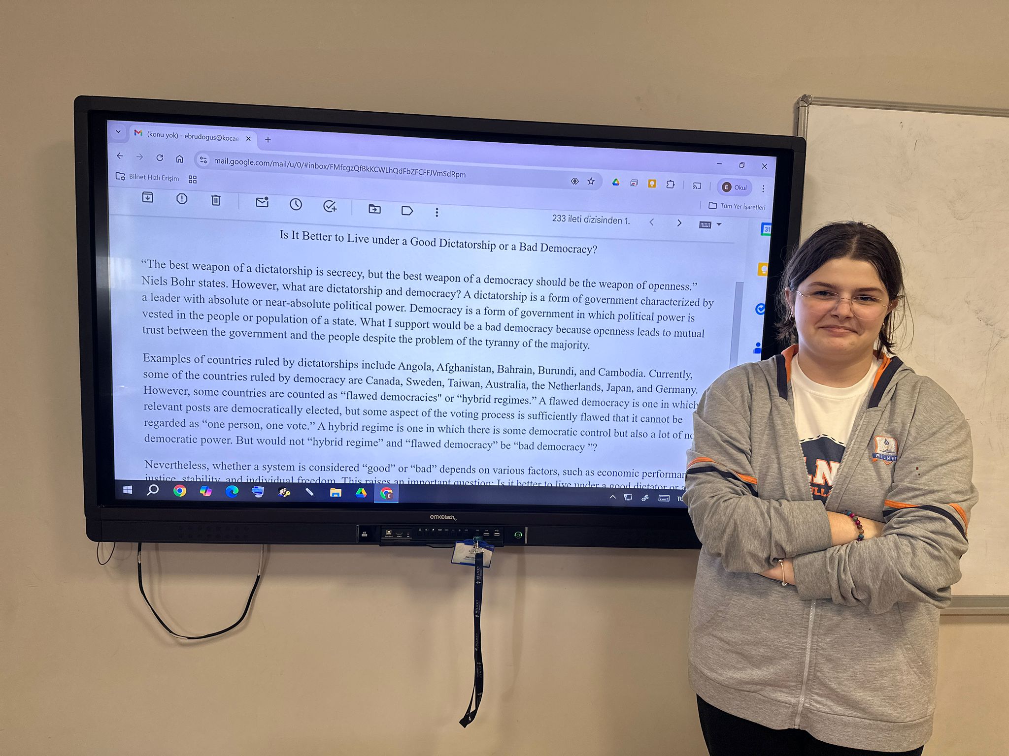 Öğrenci Elif Eylül’den Uluslararası Akademik Başarı
