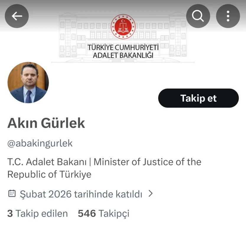 Adalet Bakanı Gürlek’ten Dijital Hamle: X Hesabı Açıldı