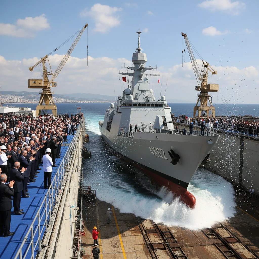 AKDENİZ Fırkateyni Denize İndirildi