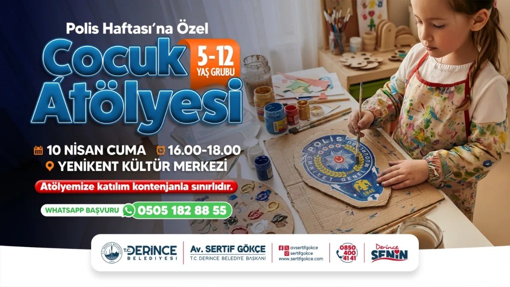 Derince’de Çocuklar Polis Haftası’nı Atölyeyle Kutlayacak