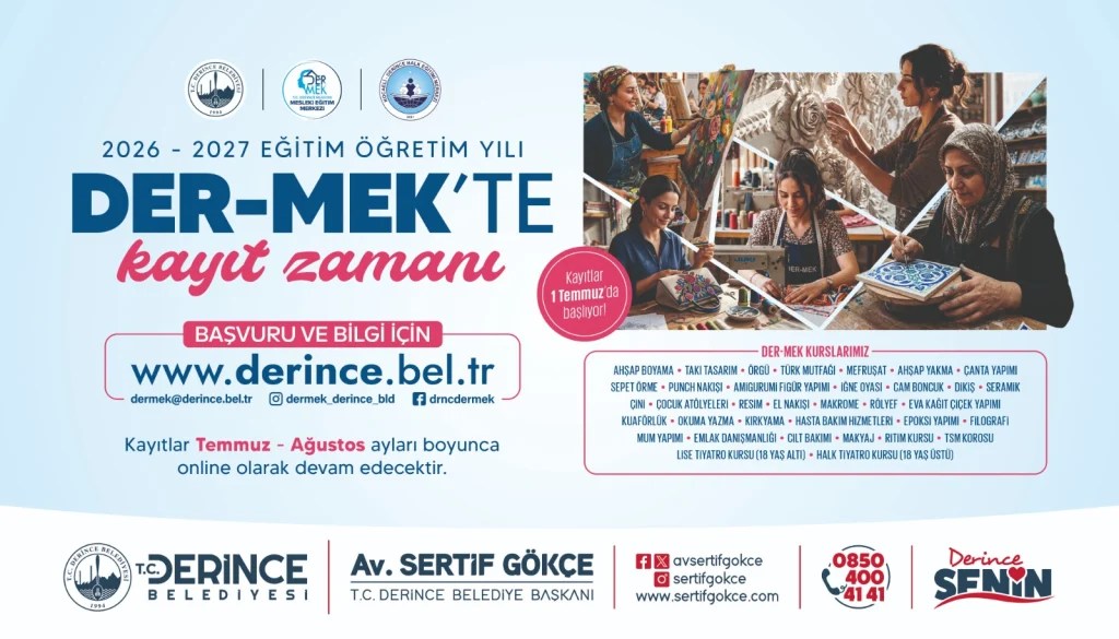 DER-MEK’te yeni dönem kayıtları başlıyor!