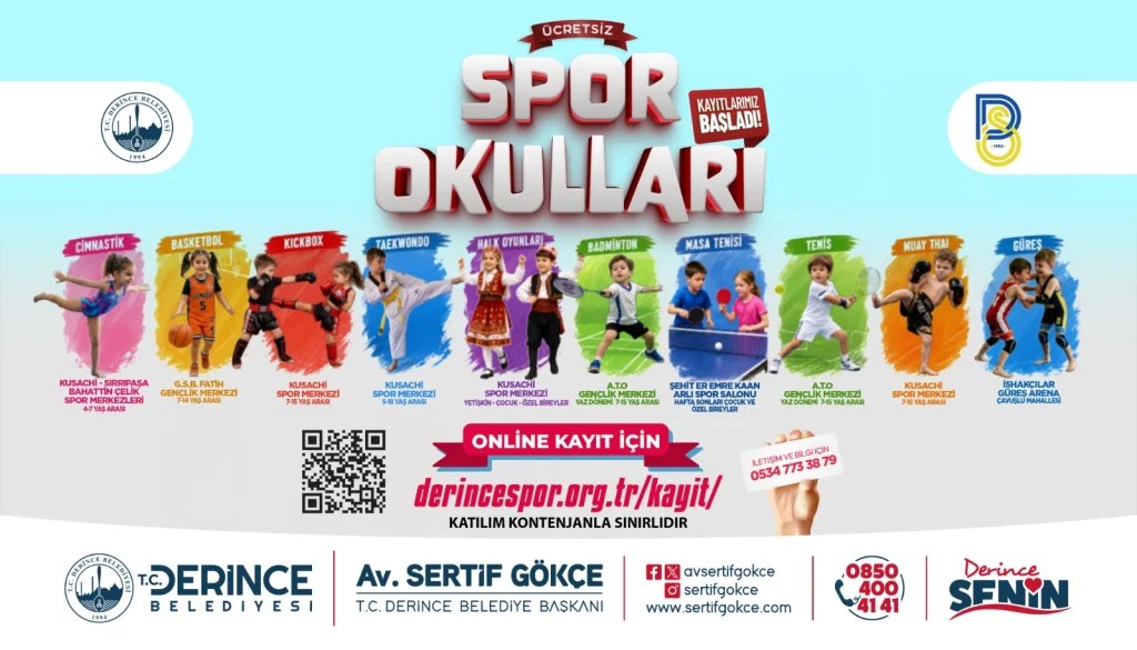 Derince’de yaz spor okulu kayıtları başladı!