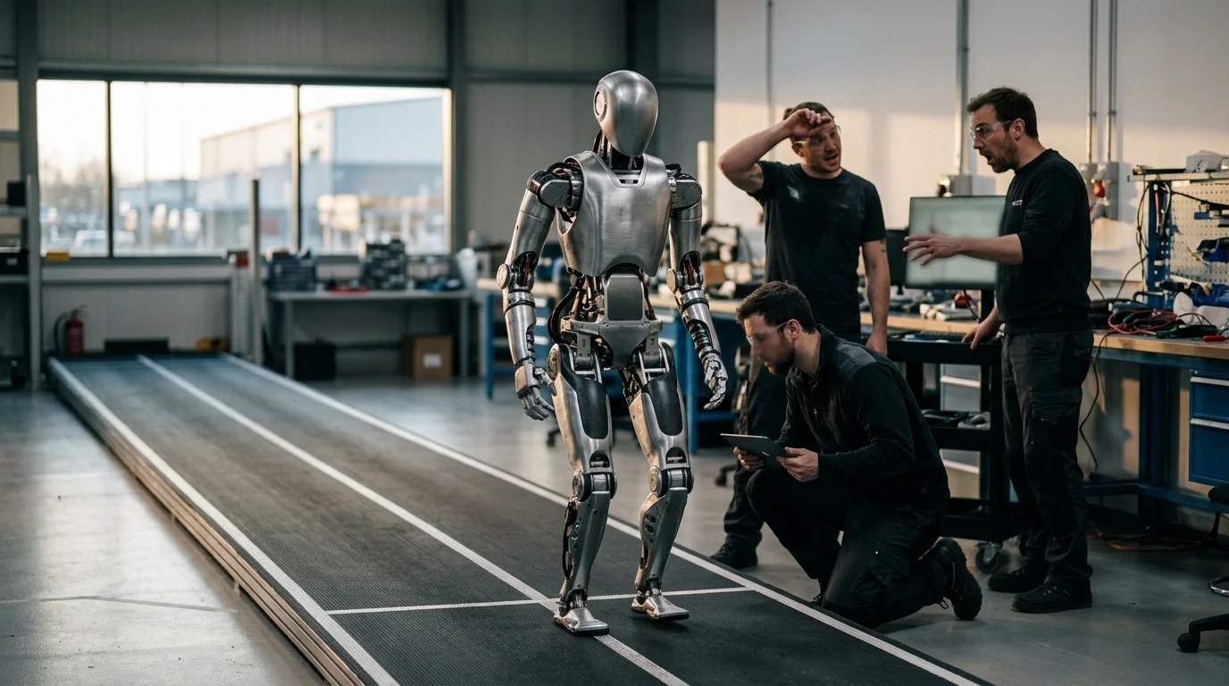 Geliştirilen insansı robot hız rekoru kırdı