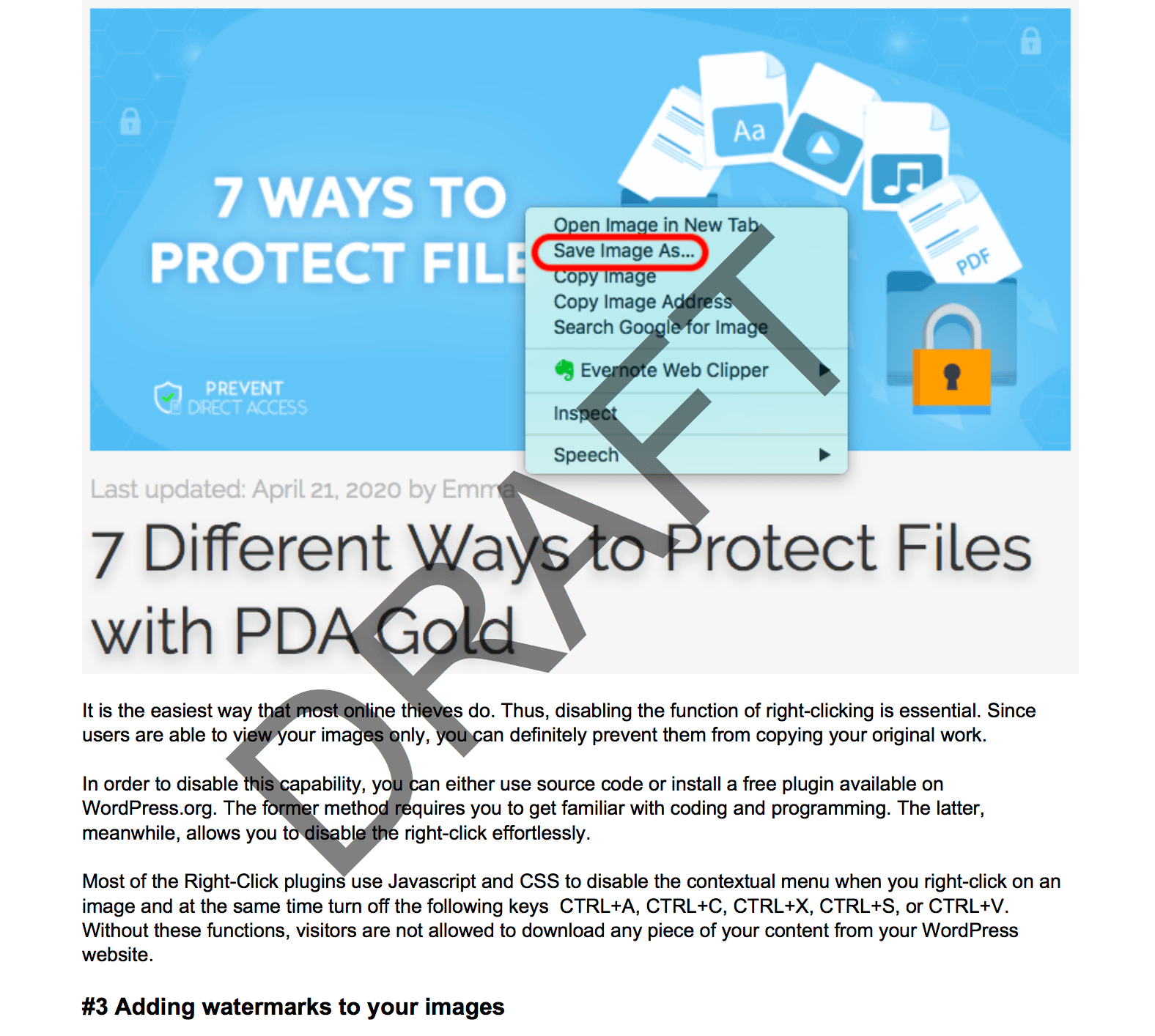 Easy watermark can automatically add watermark to images as they are uploaded to wordpress media library. How To Add Watermark To Pdf In Wordpress Prevent Direct Access
