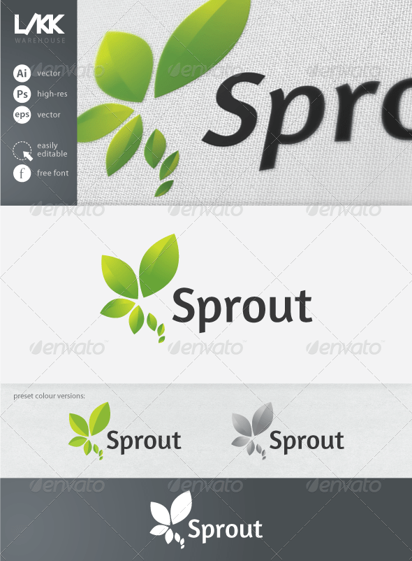 The resolution of this file is . Set Nature Logos From Graphicriver