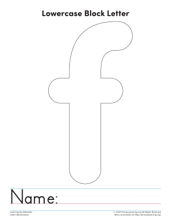 lowercase letter f printable template primarylearning org