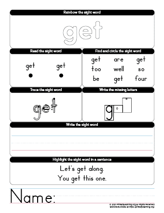 Finding free printable worksheets is an excellent way for teachers and homeschooling parents to save on their budgets. Get Sight Word Worksheet Primarylearning Org