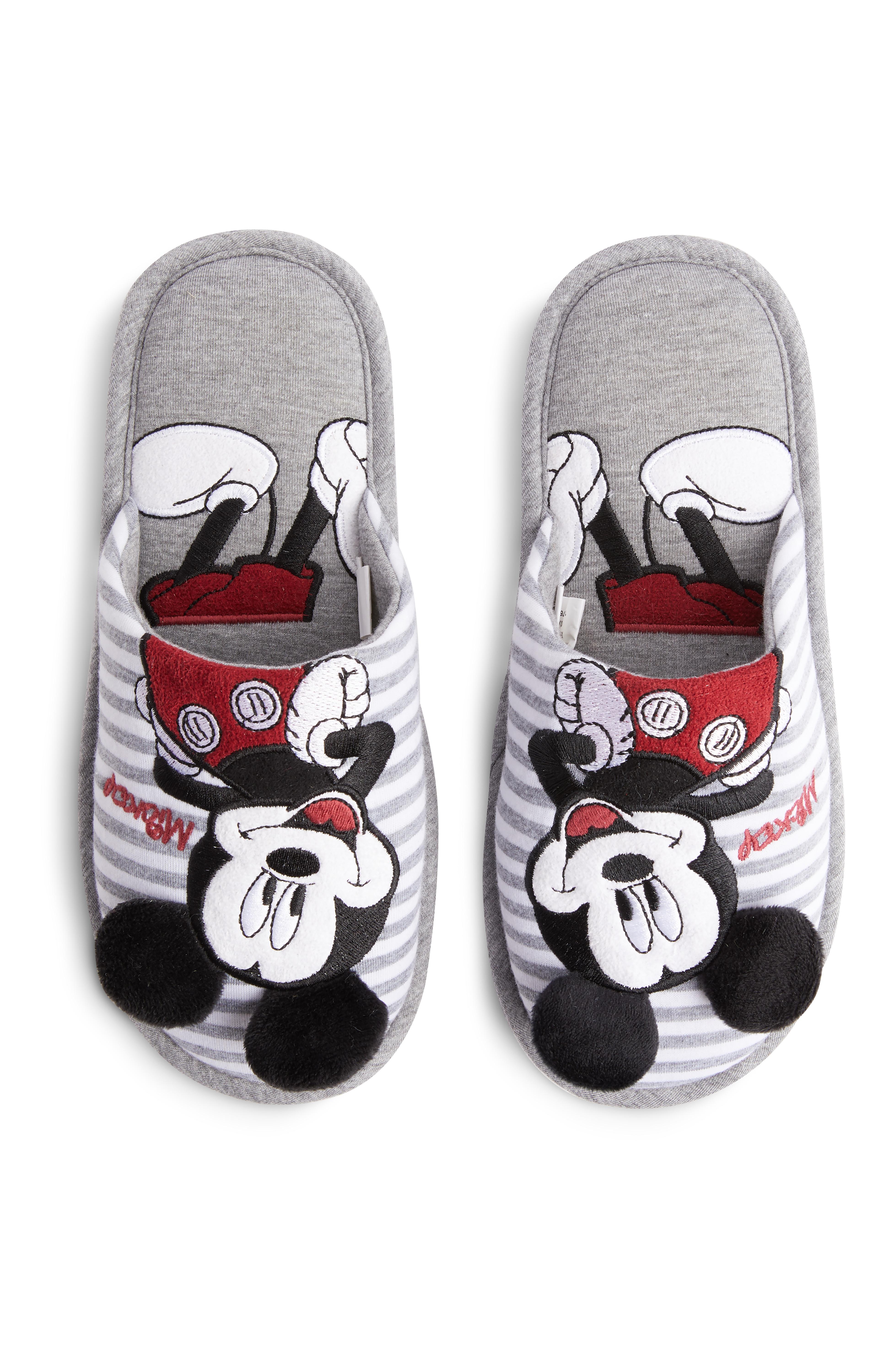 Chinelos Disney Mickey Mouse cinzento Pantufas para