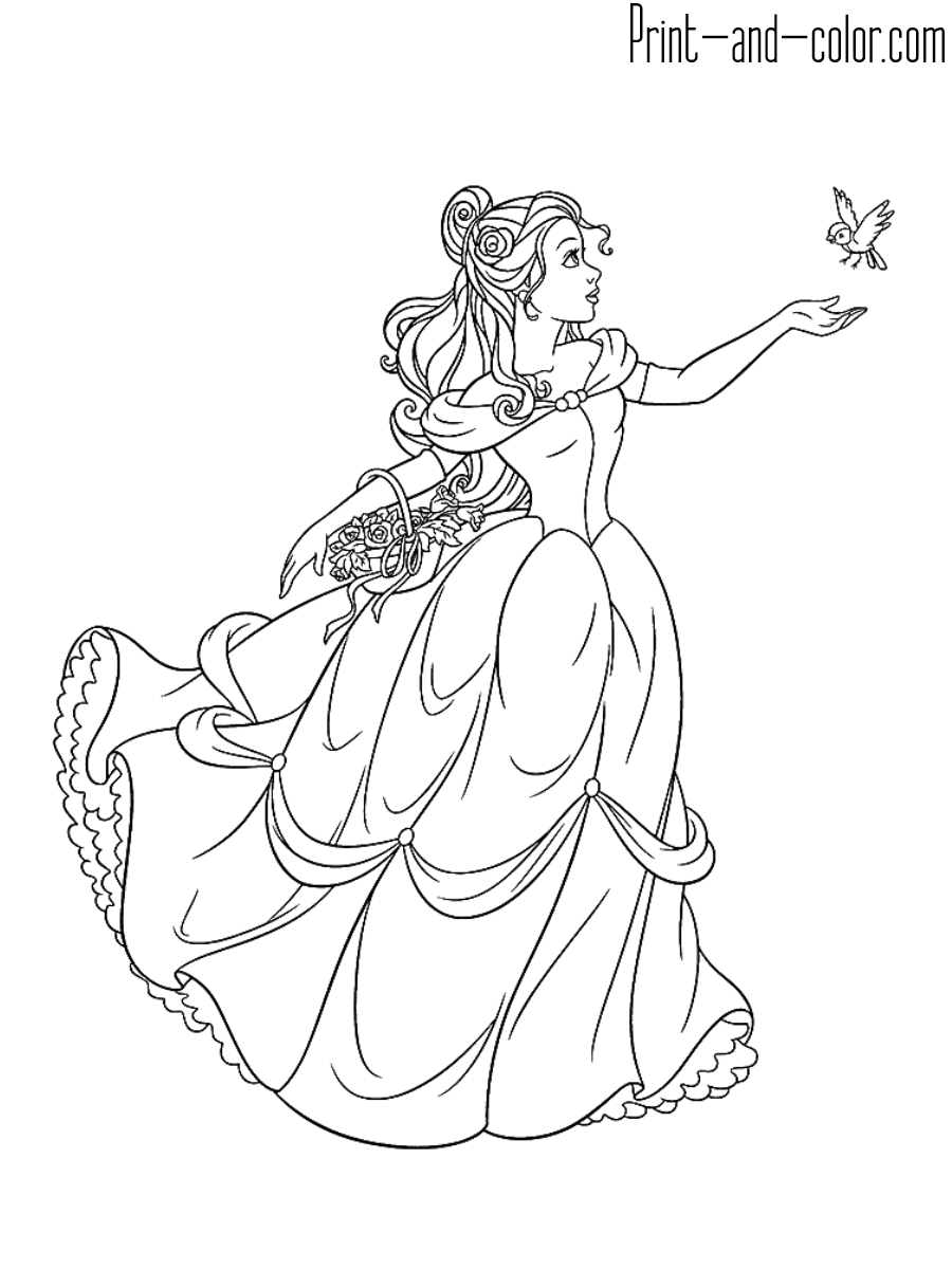 beauty and the beast coloring pages print and colorcom