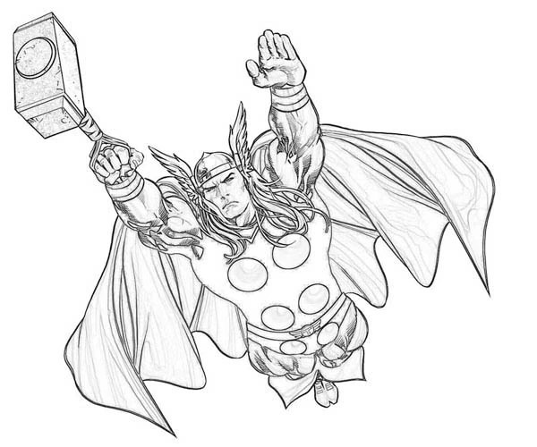 A few boxes of crayons and a variety of coloring and activity pages can help keep kids from getting restless while thanksgiving dinner is cooking. Drawing Thor 75820 Superheroes Printable Coloring Pages