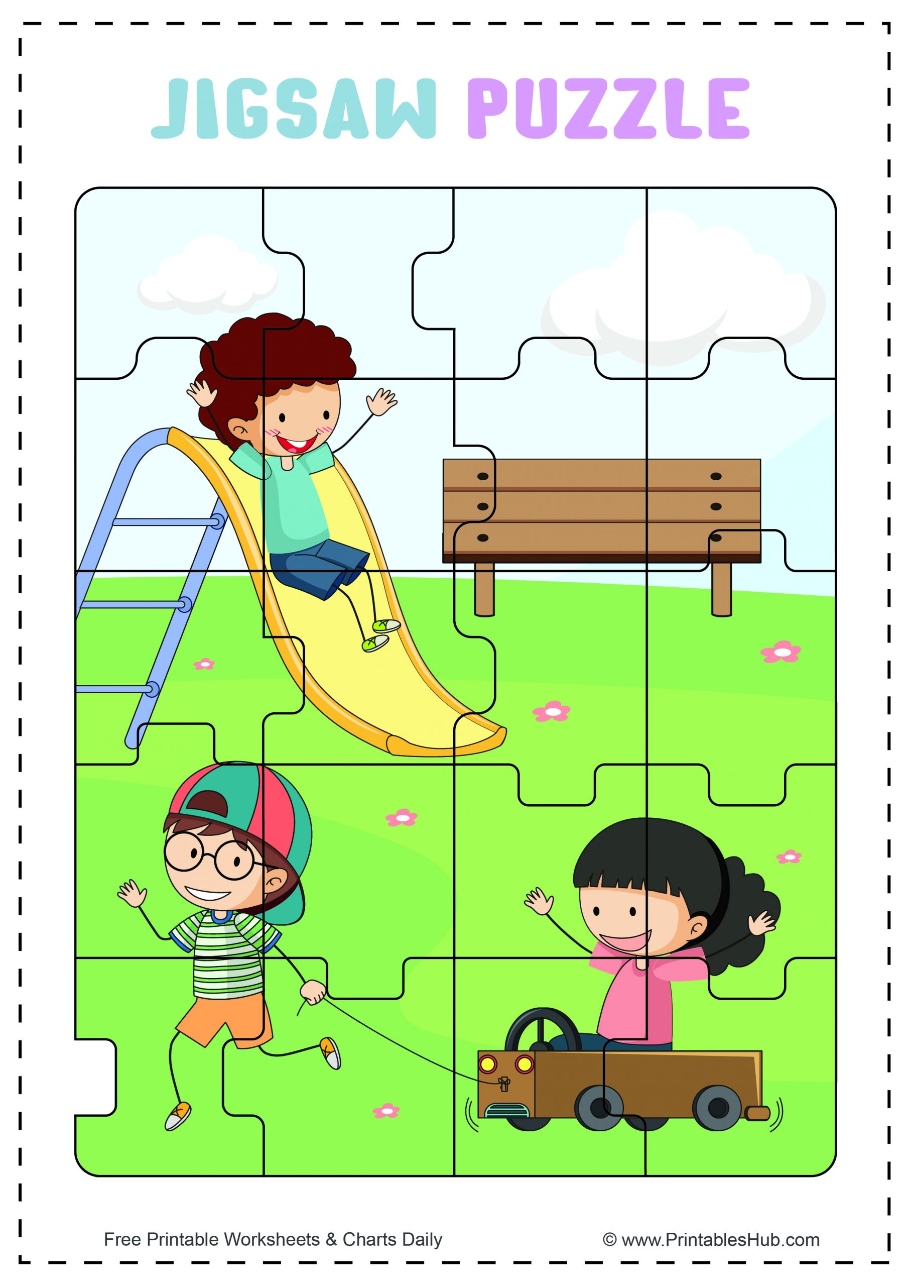 free printable jigsaw puzzles for kids pdf blank