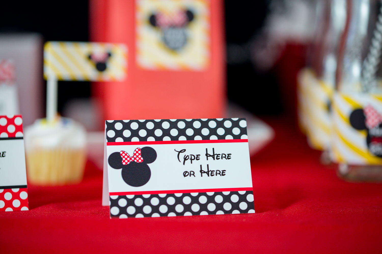 red minnie mouse party decorations and invitation printable studio