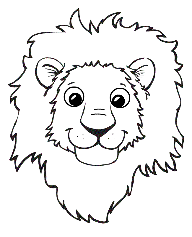 cute lion face coloring pages for preschool toddlers print color craft