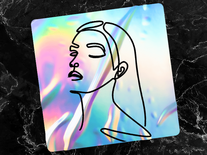 custom holographic round and square vinyl stickers print mor