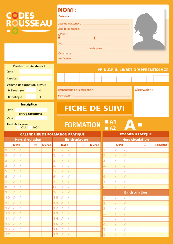 Lors de la création d'une société, . FICHE DE SUIVI GROUPE A | Codes Rousseau