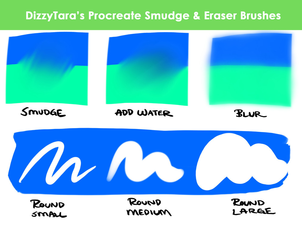 DizzyTara's Procreate Smudge & Eraser Brushes - Procreate Brushes