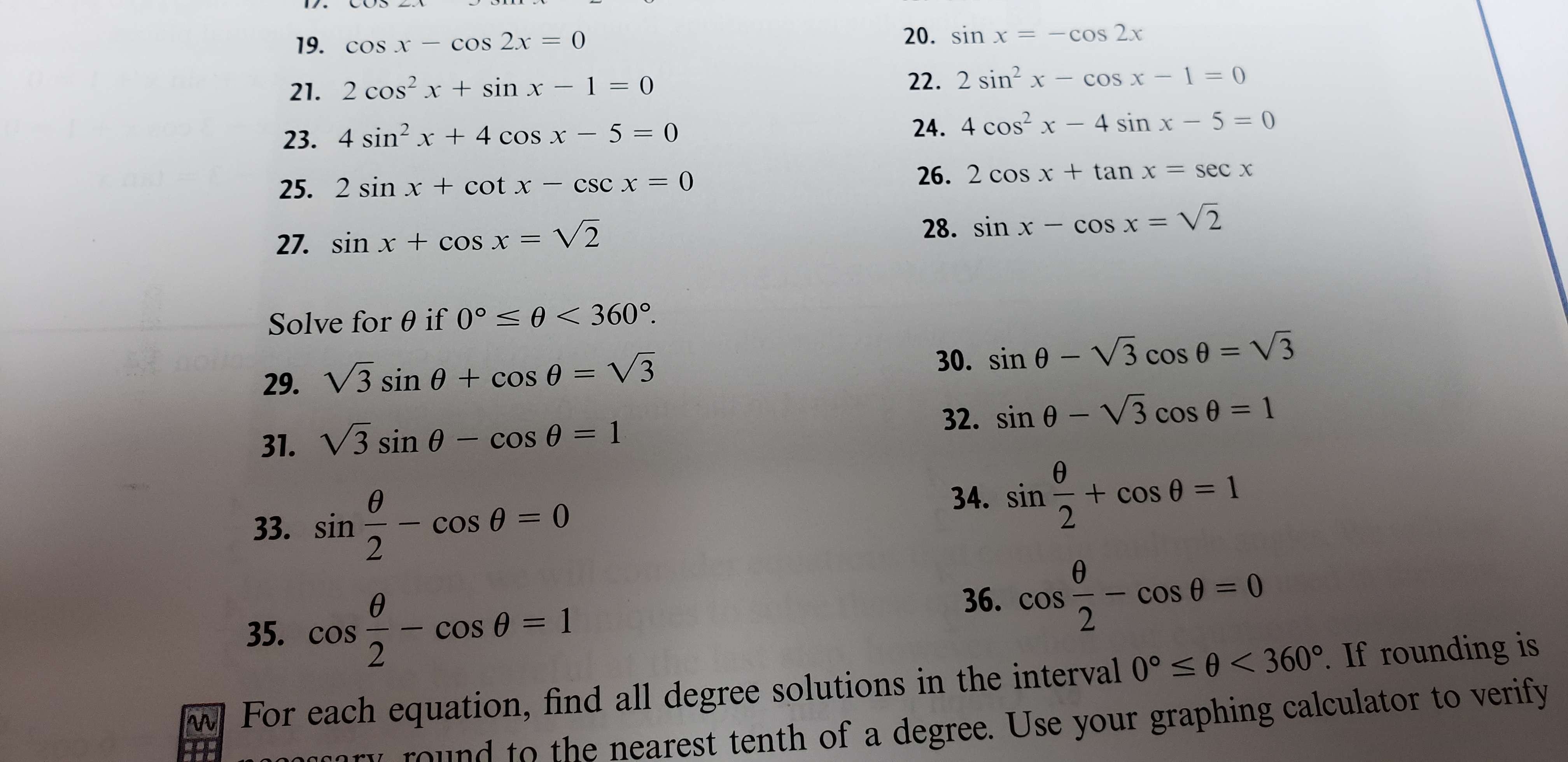 Solve Cos^2x+sinx+1=0