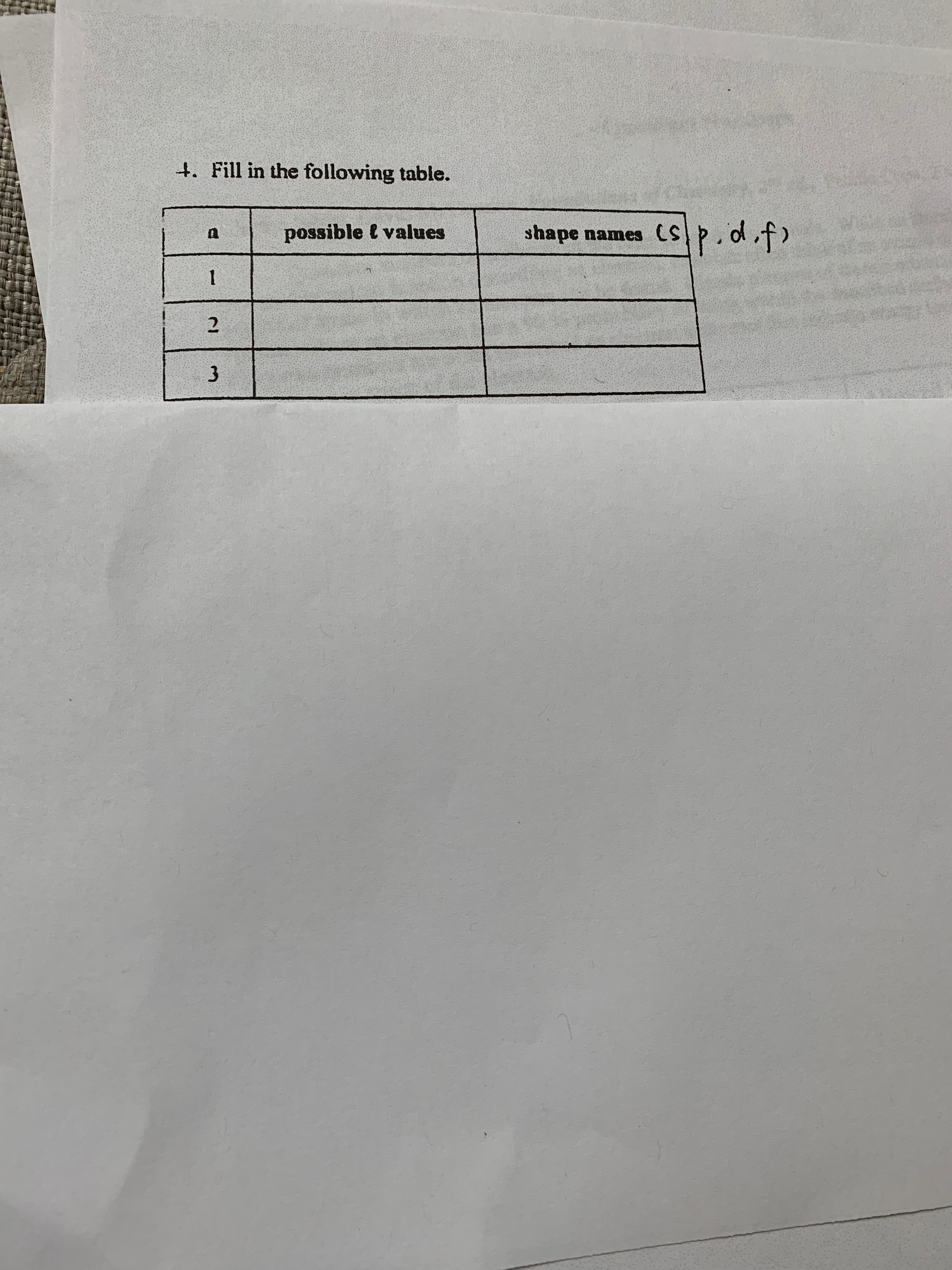 Answered: t. Fill in the following table.… | bartleby