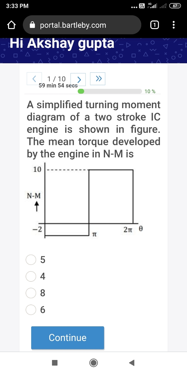 2 , in case of steam engine and two stroke internal combustion engines . Answered A Simplified Turning Moment Diagram Of Bartleby