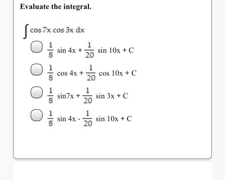Integral 2 Sin 5x Cos 3x Dx