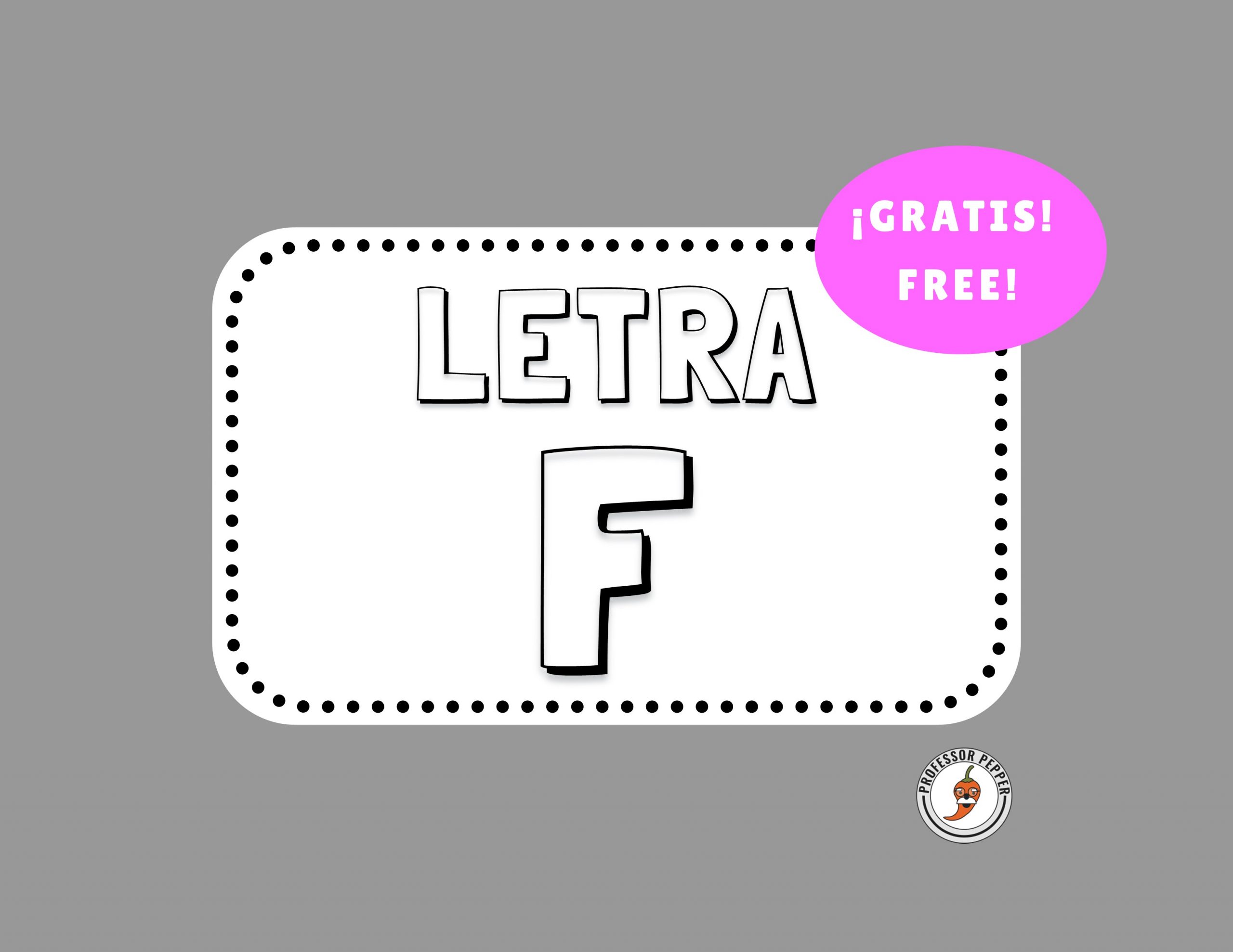 free spanish letter f worksheet professor pepper