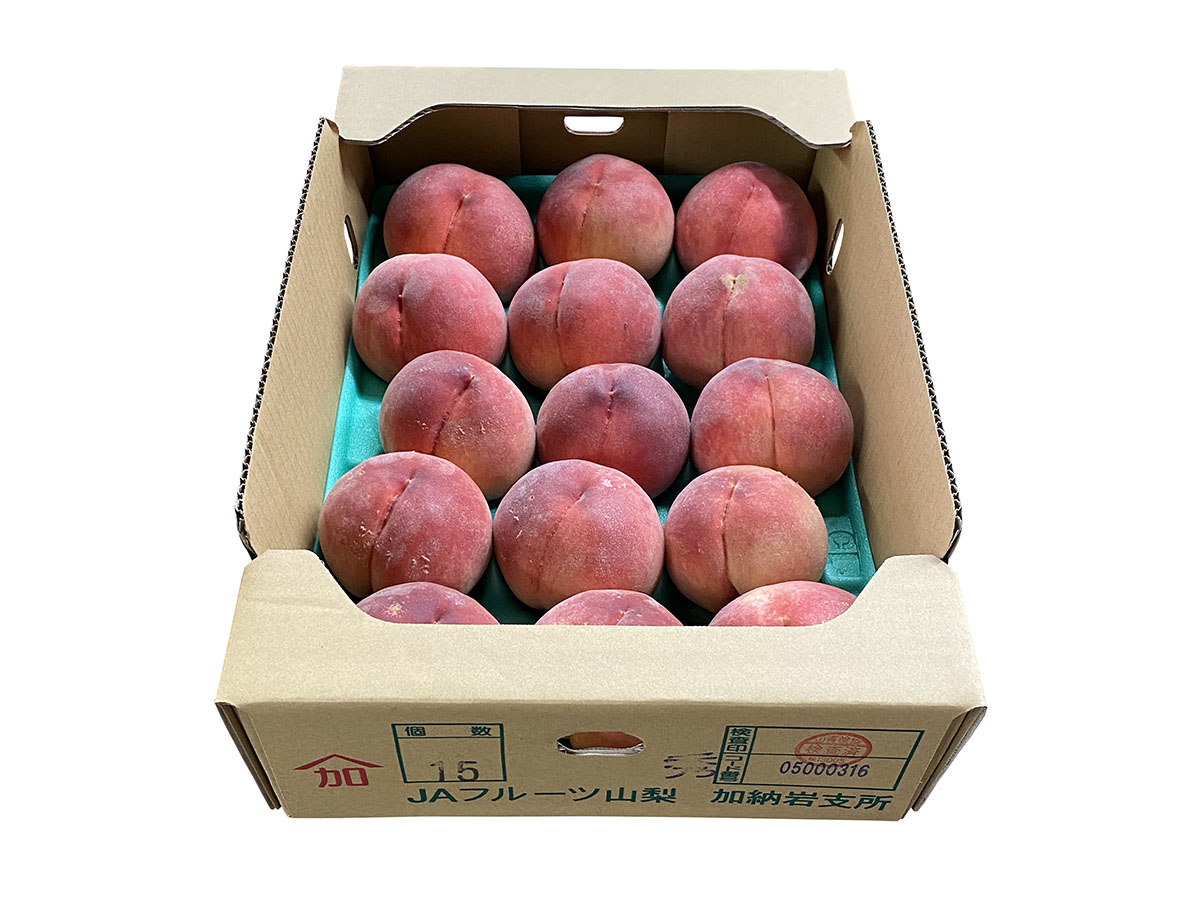 摘果桃12kg（1kg4〜6） 山梨県産 加納岩の甘熟桃 | 業務仕入・見積なら食品卸売の生鮮卸売市場